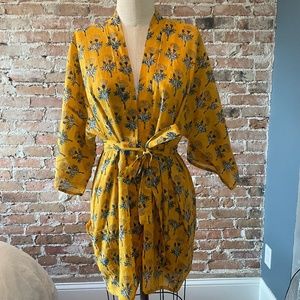 Emerson Fry Fête Kimono in Little Marigolds Yellow